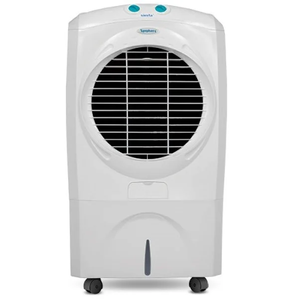 Symphony 70L Capacity, Auto Swing Air Cooler, White - SIESTA 70